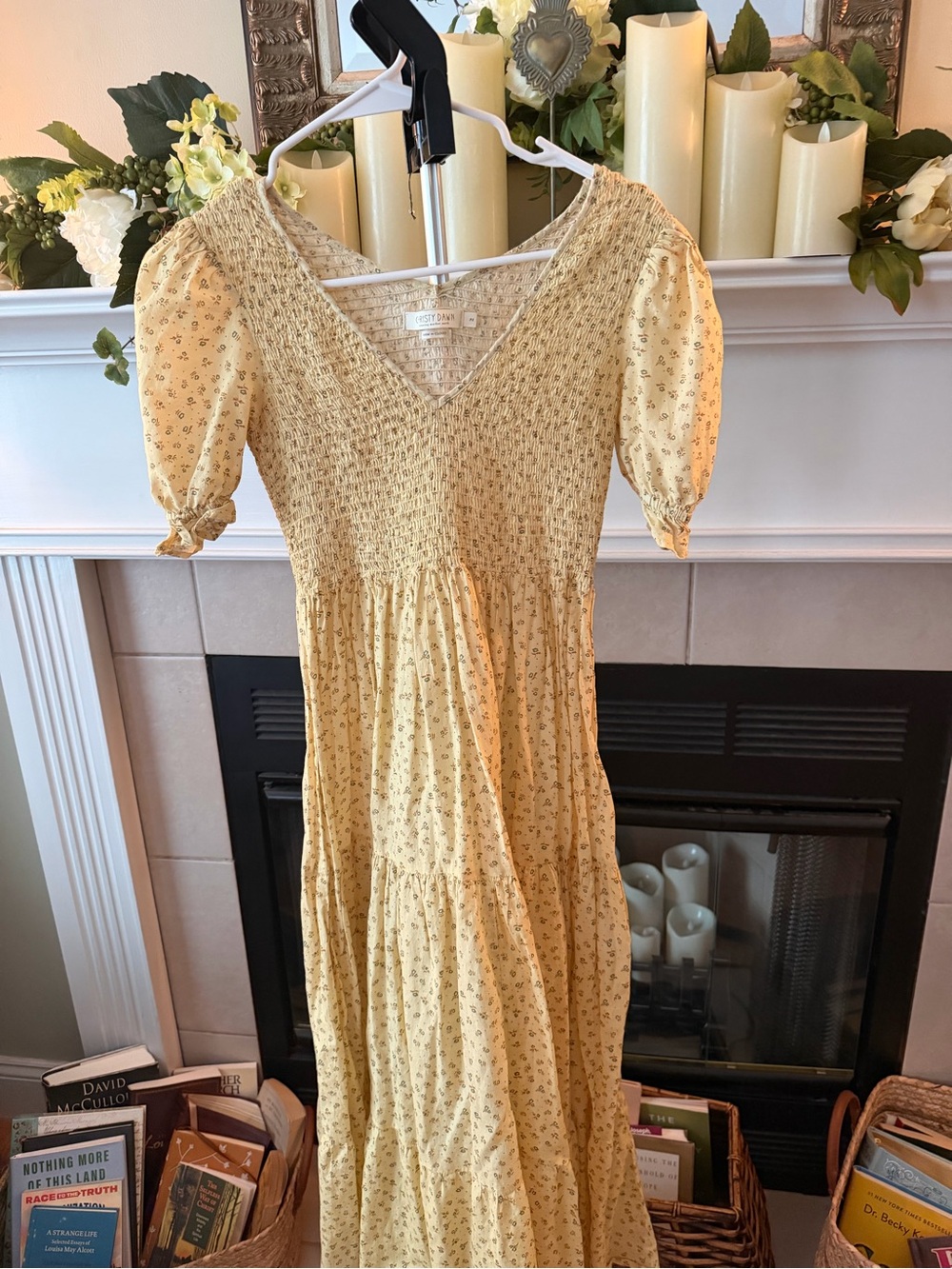 Christy Dawn Brooklyn Smocked  Dress - Yellow Floral